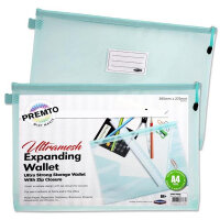 Premier B4+ Pastel Ultramesh Expanding Wallet Mint Magic - Portable Solution for Filing