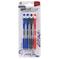 Proscribe Gelball Script Pens Pack of 4 - Bold and Smooth Gel Pens