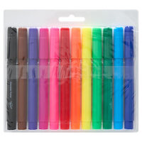 Proscribe Washable Jumbo Markers Pack of 12 - Ideal for Creative Kids