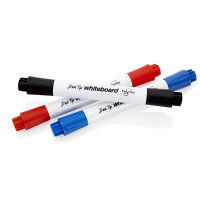 Proscribe Twin Tip Whiteboard Markers Pack of 3 Assorted - Double Sided for More Options