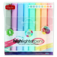 Proscribe Pastel Highlighter Pens Pack of Assorted Colours - Soft Colours for Subtle Highlights