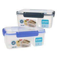 Smash Leakproof Divided Lunch Box 2L - 2 Assorted - Convenient Food Storage