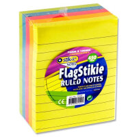 Stik-Ie Flagstikie Ruled Notes 450 Pieces - 76x100mm - Handy Page Markers