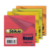 Stik-Ie Notes 75mm x 75mm Coloured - Essential stationery for organization