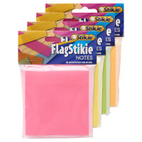 Stik-Ie Square Flag Sticky Notes - Neon, Assorted Colours - Bright Page Markers