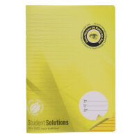 Student Solutions A4 120 Page Durable Cover Visual Memory Aid Manuscript Book Yellow - Quality stationery for all your needs