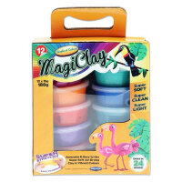 World of Colour Super Stretchy Magic Clay Box of 12x15g Tubs - Soft and Malleable Craft Clay