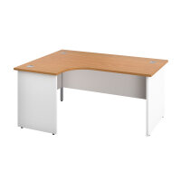 Panel Left Hand Radial Desk 1800X1200 Nova Oak/White