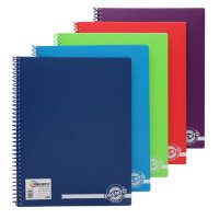 Premier A4 Spiral Notebook 160 Pages Assorted Colours - Ideal for School and Office