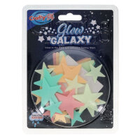Crafty Bitz Glow-in-the-Dark Galaxy Stickers - Star Shapes for Cosmic Fun