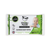 Cheeky Panda Pack of 12 Biodegradable Bamboo Baby Wipes 60 Wipes Per Packet