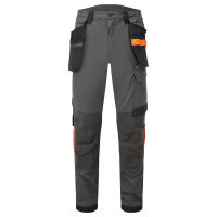 Portwest EV440 EV4 Stretch Detachable Holster Trouser Metal Grey Tall 28