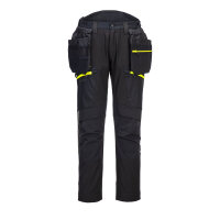 Portwest DX450 DX4 Detachable Holster Pocket Softshell Trousers Black 40