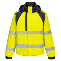 Portwest CD860 WX2 Eco Hi-Vis Rain Jacket Yellow/Black M