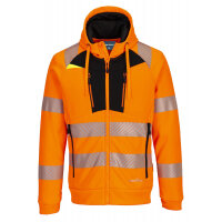 Portwest DX477 DX4 Hi-Vis Funnel Neck Zipped Sweatshirt Orange/Black S