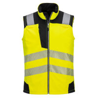 Portwest PW325 Hi-Vis Softshell Gilet (3L) Yellow/Black XXL