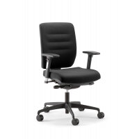 Bengal 24 Hour Posture Office Chair - Mid Back - Heavy Duty - Black Seat - Black Frame - Weight Tolerance 152kg