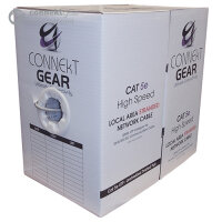 connektgear 305m CAT5e UTP Stranded Network Cable Drum - 24AWG - Grey