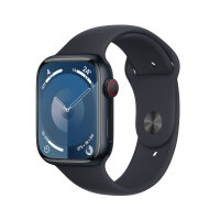 Apple Watch Series 9 GPS + Cellular 45mm Midnight Aluminium Case w/ Midnight Sport Band - S/M