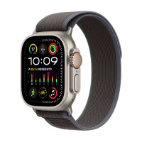 Apple Watch Ultra 2 GPS + Cellular, 49mm Titanium Case w/ Blue/Black Trail Loop - S/M