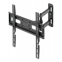 Manhattan TV & Monitor Mount, Wall, Full Motion, 1 screen, Screen Sizes: 32-55", Black, VESA 100x100 to 400x400mm, Max 35kg, LFD, Tilt & Swivel with 3 Pivots, Lifetime Warranty