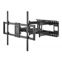 Manhattan TV & Monitor Mount, Wall, Full Motion, 1 screen, Screen Sizes: 60-120", Black, VESA 200x200 to 900x600mm, Max 120kg, LFD, Tilt & Swivel with 3 Pivots, Lifetime Warranty