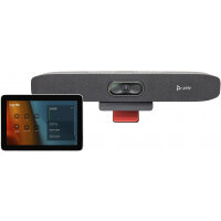 POLY Studio Small Room Kit for MS Teams: Studio R30 USB Video Bar with GC8 (ABU)