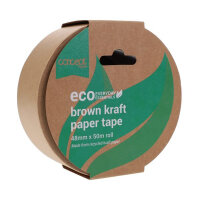 Concept Green Brown Kraft Paper Tape 48mmx50m Eco-Friendly Packaging