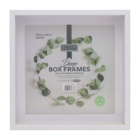 Icon 25X25Cm Deep Box Frames - White Art & Craft Essentials for Projects and Decor