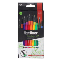 Proscribe Pack of  10 Fineliner Markers - Roundgrip - Precision Writing for Professionals