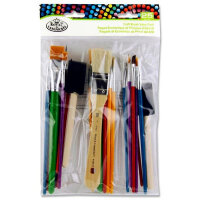 Art & Craft 25 Piece Craft Brush Value Pack Versatile Brushes for Painting