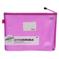 Premto Pastel A4+ Extra Durable Mesh Storage Wallet - Wild Orchid - Organiser