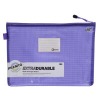 Premto Pastel A4+ Extra Durable Mesh Storage Wallet - Heather Haze
