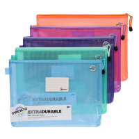 Premto Pastel A4+ Extra Durable Mesh Storage Wallet - Assorted Colours