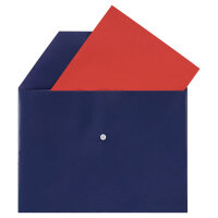 Premier Office A4 Button Document Wallet - 4 Assorted - Assorted A4 Document Wallets for Office Use