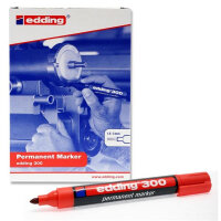 Edding 300 1.5-3mm Bullet Tip Permanent Marker Red Ink