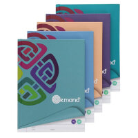 Ormond A5 160Pg Hardcover Notebook - 5 Assorted - Compact Hardcover Notebooks for School and Office