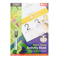 Ormond A4 14Pg Wipe Clean Activity Book W/Pen - Numbers 1 - 20 - Wipe Clean Book for Early Math Skills
