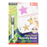 Ormond A5 22Pg Wipe Clean Activity Book W/Pen - Dot To Dot - Fun Activity Book for Kids to Learn and Play