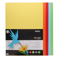 Premier Activity A2 160Gsm Card 25 Sheets - Rainbow A2 Card for Creative Crafting and School Use