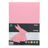 Premier Activity A4 160Gsm Card 50 Sheets - Pink - Pink A4 Card for Crafting and Art Projects