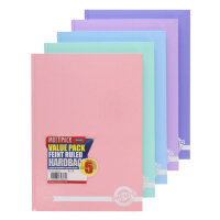 Premto Pastel Pack of  5 A4 160Pg Hardcover Notebook - Perfect for Writing & Journaling