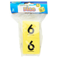Clever Kidz Pack of  2 EVA Foam Number Dice Durable for Classroom Games
