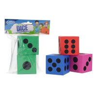 Clever Kidz Learn & Play Giant Dice 4 Assorted Colours Pack of  2