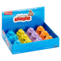 Emotionery Eraser - Poop 4 Assorted Fun Novelty Erasers for Kids and Classroom Use