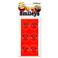 Emotionery Pack of  5 Super Smileys Hi-Viz Stickers 2.5cm Diameter