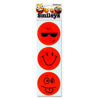Emotionery Pack of  5 Super Smileys Hi-Viz Stickers 7cm Diameter