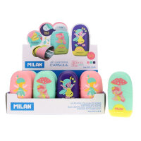 Milan Fairy Tale Capsule Eraser & Sharpener  - 4 Assorted - Fun Fairy Tale Erasers and Sharpeners for Kids