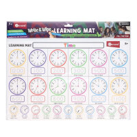 Ormond Learning Mat - Time - Time Learning Mat for Kids to Learn Clock Reading