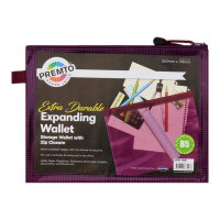 Premto B5 Extra Durable Expanding Mesh Wallet - Grape Juice, Tough Storage Solution